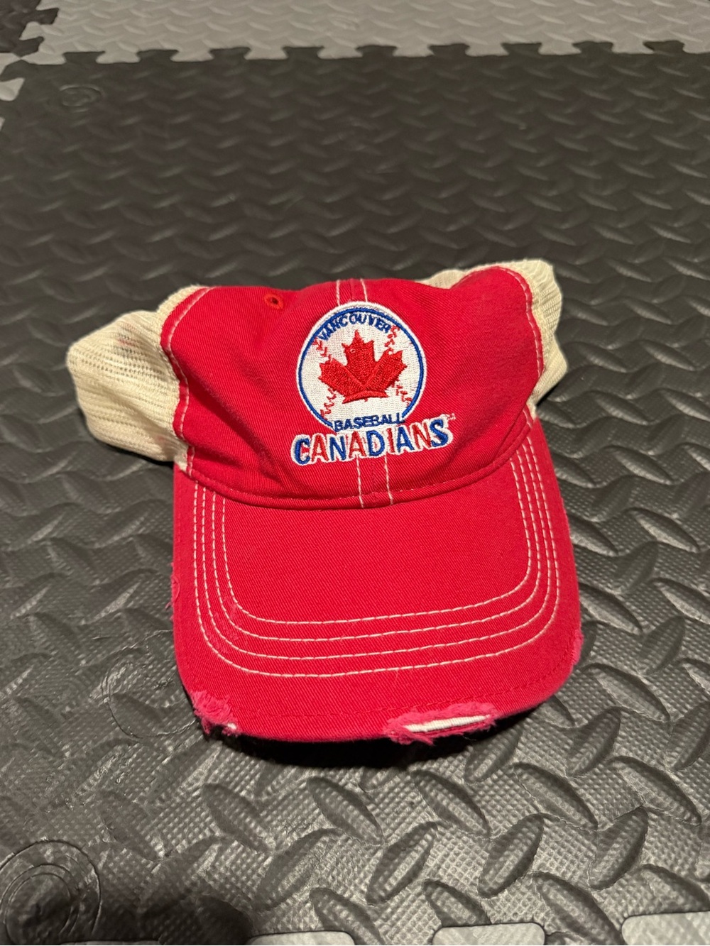 Original Retro Brand Red and Cream Vancouver Canadians Baseball Hat